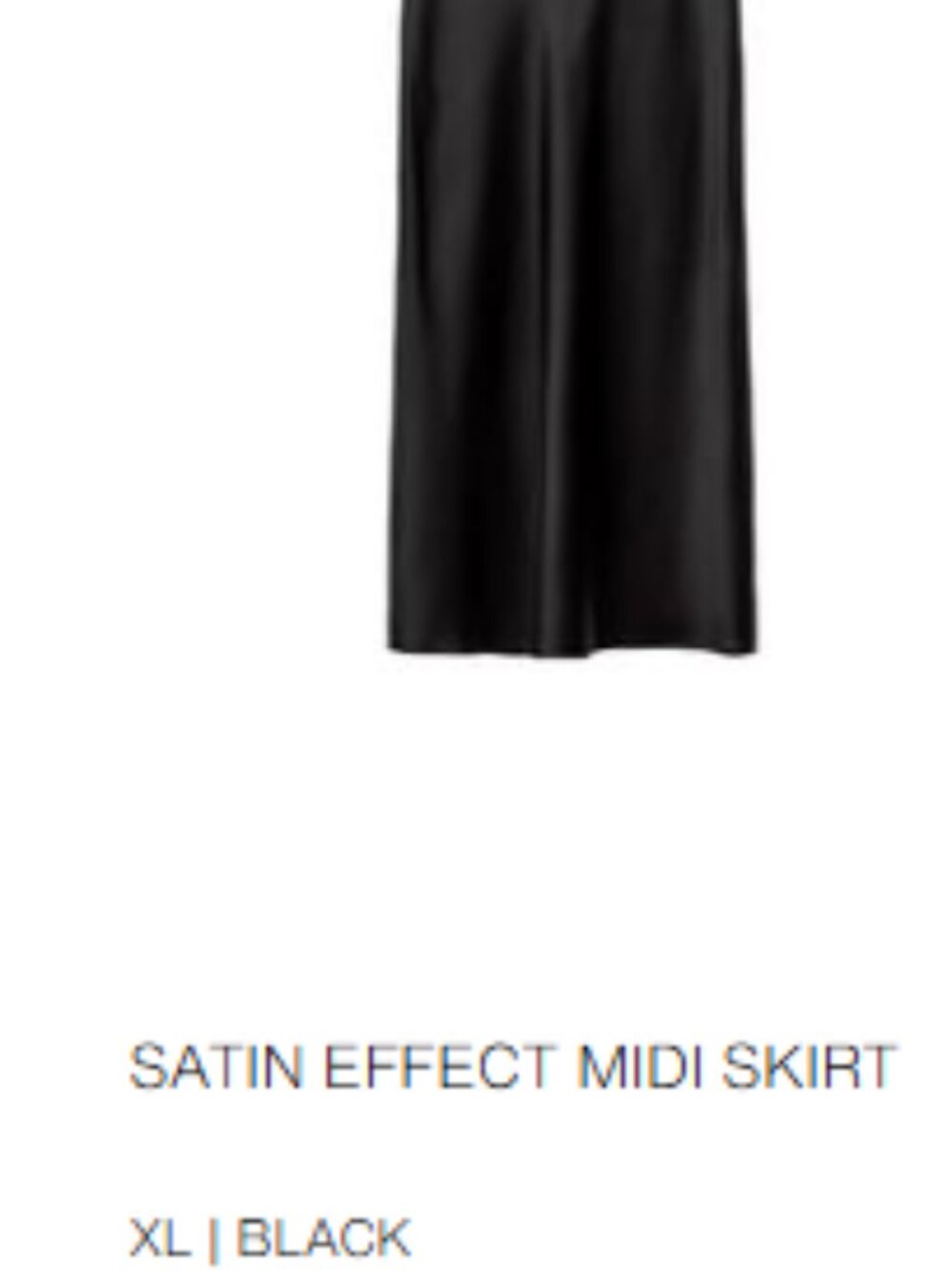 Zara Satin Effect Midi Skirt Size XL New with Tags - Picture 3 of 5